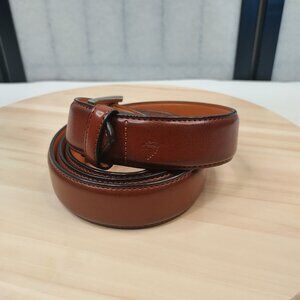 Dockers Brown Leather w/ Silver Buckle Men's Belt Size 46 - 48 Waist